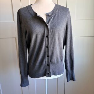 Banana Republic Gray Silk Cotton Cashmere Cardigan Sweater | LP